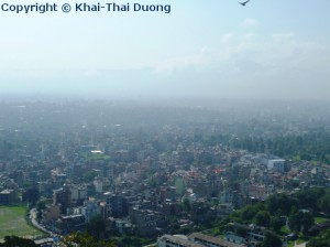 Auf einem Hügel gelegen, bietet Swoyambhu einen tollen Blick auf das Kathmandu-Tal.